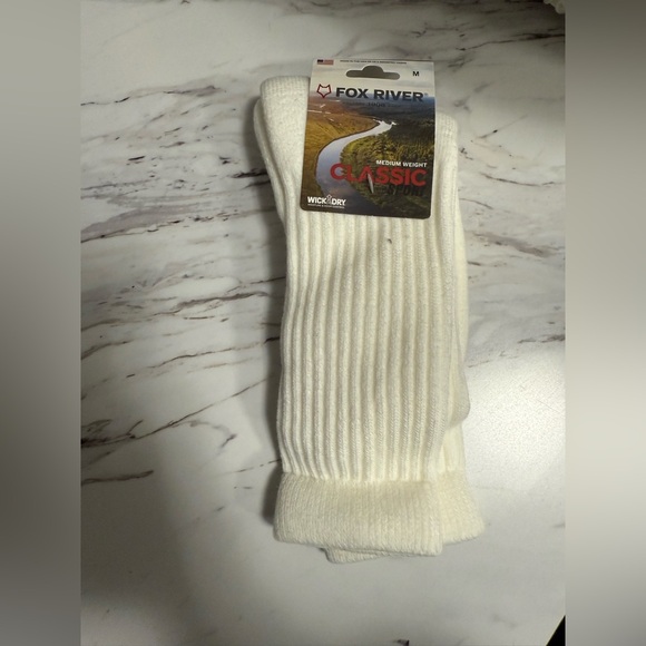 White Cushioned Athletic Crew Socks - Picture 3 of 5